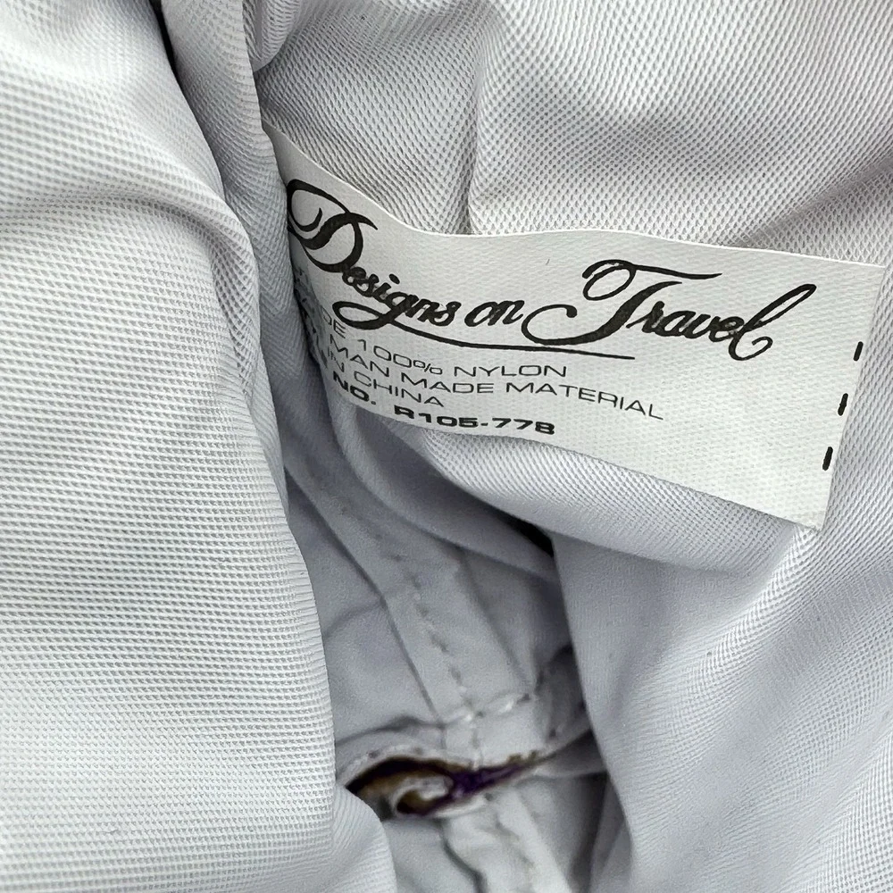 Oscar De La Renta Vintage Designs on Travel Purple Makeup Bag‎ Travel Cosmetics